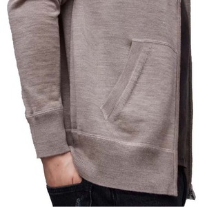 Sudadera con Capucha y Cremallera para Hombre, Color Gris, Corte Regular, Color Sólido, Informal, Tejida, para Otoño, Precio Económico - Product Image 4