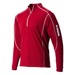 Nouveauté T-shirt de sport pour homme à manches longues avec fermeture éclair 3/4, vêtements de sport, entraînement, fitness, séchage rapide, respirant - Product Image 2