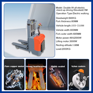 1.5t Stack-up kamyon hidrolikleri yükleme kamyonu <span class=keywords><strong>2t</strong></span> yükseltilmiş küçük yürüyüş istasyonu sürüş bacak tipi tam elektrikli Forklift 3t - Product Image 6