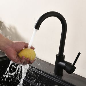 Rubinetto da Cucina Monocomando in Acciaio Inox Nero Opaco, Moderno Rubinetto Commerciale a Foro Singolo per Uso in Bar - Product Image 6