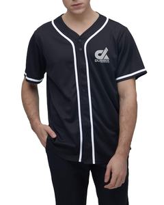 Maillot de baseball personnalisé noir et or pour homme, uniforme d'équipe boutonné, chemise de sport respirante en polyester, nom et numéro personnalisés, OEM - Product Image 4
