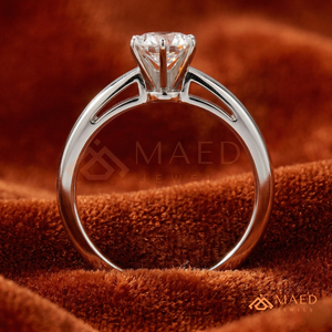 925 Sterling <b>Silver</b> Round Cut Engagement <b>Ring</b> Women Classic 6 Prong <b>Solitaire</b> Wedding <b>Ring</b> Minimal Fine Jewelry - Product Image 3