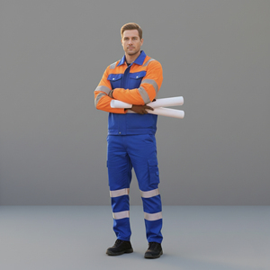 Vêtements de sécurité sur mesure, classe 2 ANSI, haute visibilité, réfléchissants, LED, imperméables, 100% polyester, combinaisons de chantier bicolores - Product Image 2