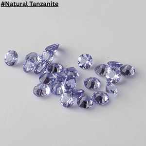 Venta al por mayor de tanzanita natural facetada de forma redonda, piedra preciosa suelta para la fabricación de joyas, tamaño pequeño, de 1 mm a 3 mm. - Product Image 3