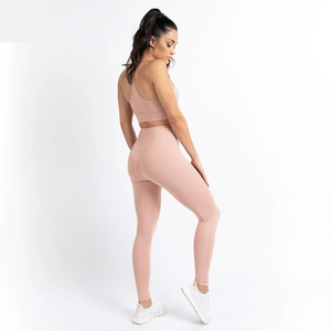New Women’s Seamless Workout Set High Waist <b>Scrunch</b> <b>Leggings</b> <b>with</b> Matching Racerback Sports Bra Stretch Fitness Yoga Outfit - Product Image 6