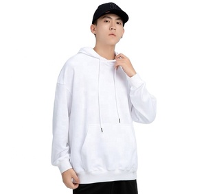 Wholesale Men's Drop Shoulder Heavy <b>Weight</b> <b>Blank</b> Plain Drawstring Hoodie With Kangaroo Pocket Men's Pullover Hooded Sweat Shirt - Product Image 1