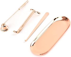 4 Pcs <b>Candle</b> Accessory Set Snuffer <b>Wick</b> Trimmer Dipper Storage Tray Plate Extinguish Scissor Cutter Tool Snuffer <b>Wick</b> Trimmer Di - Product Image 5