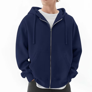 High Quality Men Oversized Zipper Hoodie <b>Fleece</b> <b>Lined</b> Casual Streetwear <b>Jacket</b> - Product Image 3