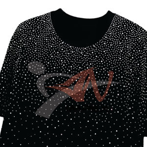 Rhinestone Bling T Shirt Women Men <b>Crystal</b> Diamond Studded Fashion <b>Top</b> Shiny Sparkle Tee Streetwear Party Wear Custom Logo OEM - Product Image 2