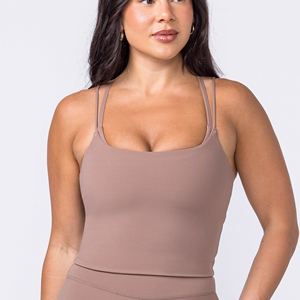 Débardeur de sport léger pour femme, respirant, sans manches, avec coussinets fixes, séchage rapide, idéal pour le yoga et la gym - Product Image 6