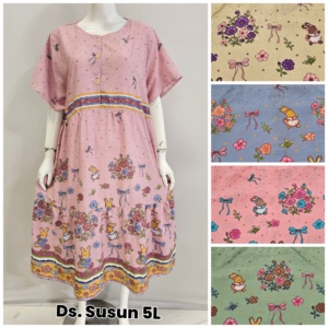 Robe de détente superposée en rayonne pour femme grande taille, à manches courtes, col rond, fermeture boutonnée, imprimé batik, tailles 3XL/4XL, style sexy - Product Image 4