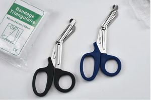 Ciseaux médicaux robustes pour traumatismes, ciseaux de sauvetage d'urgence pour couper les bandages, en acier inoxydable, à pointe arrondie, outil utilitaire professionnel - Product Image 5
