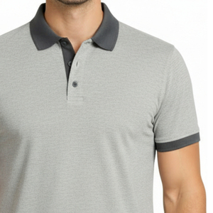 Chemise décontractée d'été pour homme, très demandée, à col contrastant, coupe ajustée, manches longues, tricotée unie et respirante - Product Image 5