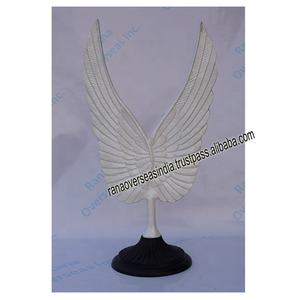 Creative <b>White</b> Wings Statue Unique Art Metal Sculptures Home Decor for Living Room <b>TV</b> <b>Stand</b> Dinning Table Decorations - Product Image 6