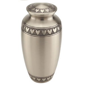 Urnes funéraires pour adultes en laiton de haute qualité et classiques avec de belles urnes funéraires en métal fini or de gravure pour les cendres humaines - Product Image 3