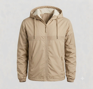 Veste coupe-vent unisexe personnalisée de haute qualité, imperméable et durable, style streetwear, avec capuche et devant en toile – Meilleure vente - Product Image 3