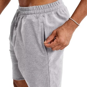 Men's Gray Cotton Bermuda Shorts Drawstring Waist Casual Loose Fit Breathable Pocket Design Mid Rise Knitted Fabric - Product Image 5
