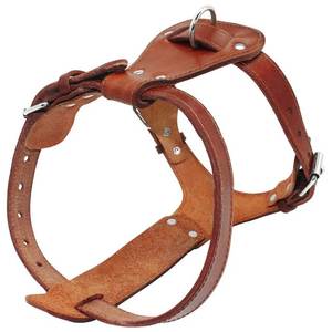 Heavy Duty Genuine Leather <b>Dog</b> Harness For Outdoor Adventures Professional Training And Daily <b>Dog</b> Walking Needs - Product Image 2