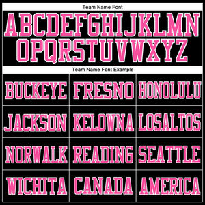 Maillot de football américain personnalisé respirant à séchage rapide grande taille pour homme, noir et rose, en maille, uniforme d'équipe pour fans, 100 % polyester Ezekiel - Product Image 3