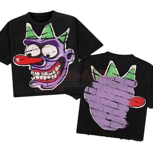 Nouveau Treding Logo personnalisé 260 GSM Heavyweight Box Fit T-Shirt 100% coton goutte épaule surdimensionné recadrée T-shirt pour hommes - Product Image 3