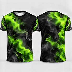 <b>Men's</b> for Blue Feather Print Short Sleeve O-Neck Front Logo <b>T</b>-<b>Shirt</b> Breathable Sublimation Eco-Friendly Polyester Casual Tee - Product Image 4