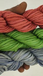 ริบบิ้นไหมซารีรีไซเคิลสีอ่อนพรีเมียม สายไหมย้อมสีพาสเทลเป็นมิตรกับสิ่งแวดล้อม สำหรับงานถักมือ งานประดิษฐ์เครื่องประดับสไตล์โบโฮ - Product Image 4