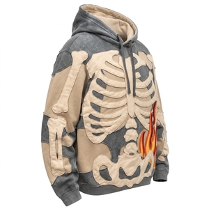 Custom Men's Solid 100% Cotton <b>Sherpa</b> <b>Lined</b> <b>Hoodie</b> Embroidered Hooded Sweatshirt Pullover Casual Winter Streetwear Eco-Friendly - Product Image 5