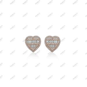 Pendientes de Oro Blanco con Diamante Solitario, Joyería de Lujo para Mujer, Chapados en Rodio, Ligeros, Regalo para Aniversario de Bodas o Fiesta - Product Image 3