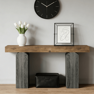Consolle Lunga Moderna di Lusso in Legno Massello per Ingresso, Appartamento, Hotel o Soggiorno - Arredamento Contemporaneo per la Casa - Product Image 5