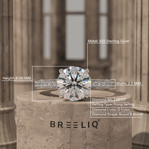 2 Carat Round Diamond Halo Engagement Ring Pave Band 14K Gold <b>Bridal</b> Ring Lab Grown Diamond Custom OEM Jewelry Supplier - Product Image 2