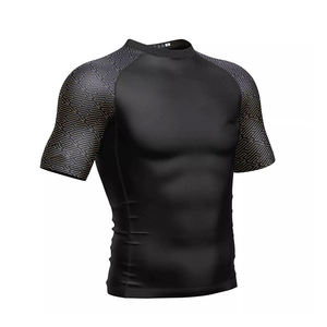 High Quality Product Rash Guards For Men Half Sleeves Gym Fitness <b>Compression</b> <b>Shirts</b> With Customized Material Factory Made - Product Image 3