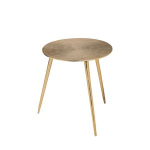 Mesa Auxiliar de Metal Hecha a Mano con Acabado Texturizado Martillado para un Toque Decorativo Único y Estilo Contemporáneo - Product Image 3