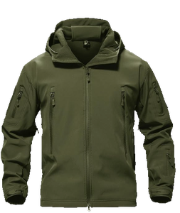 Men's Tactical Softshell <b>Jacket</b> Waterproof Windproof <b>Fleece</b> <b>Lined</b> Winter Hooded Hiking Ski Outdoor <b>Jacket</b> Multi-Pocket OEM ODM - Product Image 3