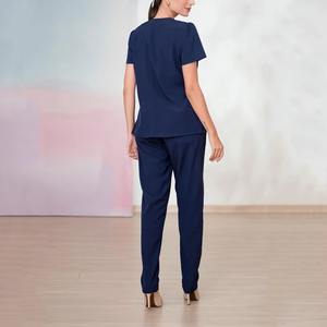 Uniformes Médicos Unisex para Mujer, Conjuntos de Uniformes de Hospital, Lisos, Coloridos, Cuello en Y, Manga Larga, Tejido de Poliéster/Rayón, OEM - Product Image 2