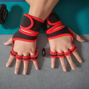 Gants de fitness personnalisés avec logo, en matériaux de plongée, silicone alvéolé antidérapant, pour le cyclisme - Product Image 5