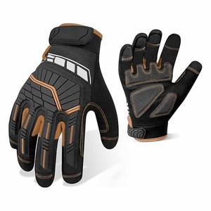 New Design Custom Logo Reinforced Synthetic Leather Amara Mechanic <b>Gloves</b> Tpr Inject Abrasion Resistant <b>Touchscreen</b> Work <b>Gloves</b> - Product Image 1
