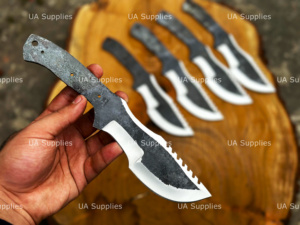 ใบมีดเหล็กกล้าคาร์บอนตีขึ้นรูปด้วยมือสำหรับทำมีดล่าสัตว์เอาตัวรอด DIY แบบดรอปพอยต์เกรดอุตสาหกรรม - Product Image 2