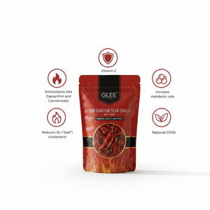 Pimientos Rojos Guntur Teja Secados al Sol, Calidad Premium, Pimientos Enteros de 50g, 100% Naturales, Color Intenso, Sabor Aromático - Product Image 2