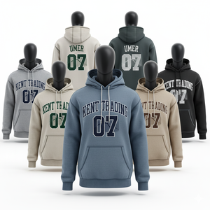 Sweat-shirt à capuche d'hiver brodé avec appliqué personnalisé, 100% coton molletonné, pour hommes et femmes, streetwear, fabricant OEM ODM en gros - Product Image 1