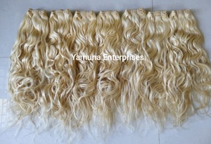 Extensions de cheveux vierges indiennes Remy blanchies à double trame 613, 100g - Product Image 2