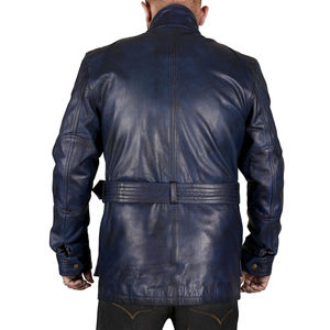 Veste de moto pour homme en cuir véritable noir de haute qualité avec fermeture éclair, réversible, écologique, chaude, pour l'hiver, à prix bas - Product Image 6