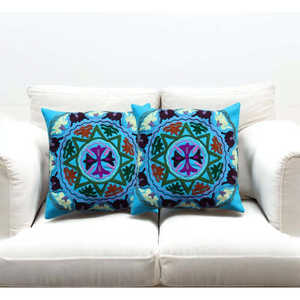 Luxury Peacock Floral <b>Print</b> <b>Cushion</b> Cover Decorative Pillow Case with Vibrant Colors for Living Room Bedroom and Balcony Decor - Product Image 3
