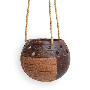 Vente en gros de pots à plantes en coque de noix de coco naturelle, supports pour pots de fleurs - Product Image 1