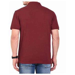 Polo homme uni avec logo personnalisé sur le devant et impression, tissu tricoté respirant, design boutonné, manches courtes - Product Image 3