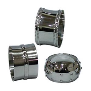 Anillo para Servilletas de Metal Plateado Pulido de Lujo con Acabado Martillado – Soporte Ancho para Servilletas con Acabado Espejo para Decoración de Mesa en Bodas, Hoteles y Banquetes. - Product Image 5