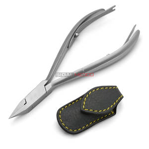 Alicates Profesionales Cónicos para Uñas Encarnadas, Cortaúñas para el Cuidado de los Pies, Alicates de Corte en Ángulo, Estuche de Cuero, Cuidado de los Pies - Product Image 1