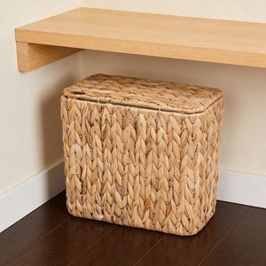 Trending 2026 Water Hyacinth Trash <b>Bins</b> Eco-Friendly Durable with Lid <b>Large</b> Capacity Neatening Decor for Home Hotel Living Room - Product Image 3
