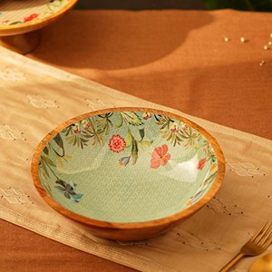 Article très vendu : Bols de service à salade modernes en bois de manguier et d'acacia, jetables, pour la table de fête – HANDICRAFT HUB Uttar - Product Image 4