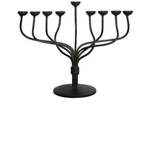 Menorah con Acabado Negro Más Vendida para el Hogar, Villas, Iluminación de Mesa, Uso Decorativo, Portavelas de Hanukkah - Product Image 1