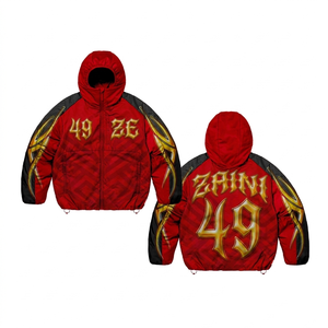 Cheap Price Men Winter Windbreaker Jacket Canvas Solid High Street Style Waterproof Breathable Plain Dyed Front Logo OEM Service - Product Image 1